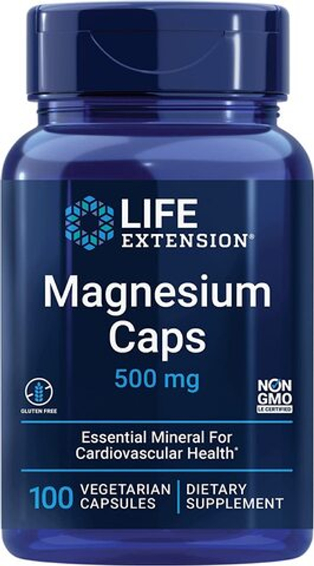 Life Extension, Магний, Magnesium caps 500 mg, 100 вегетарианских капсул