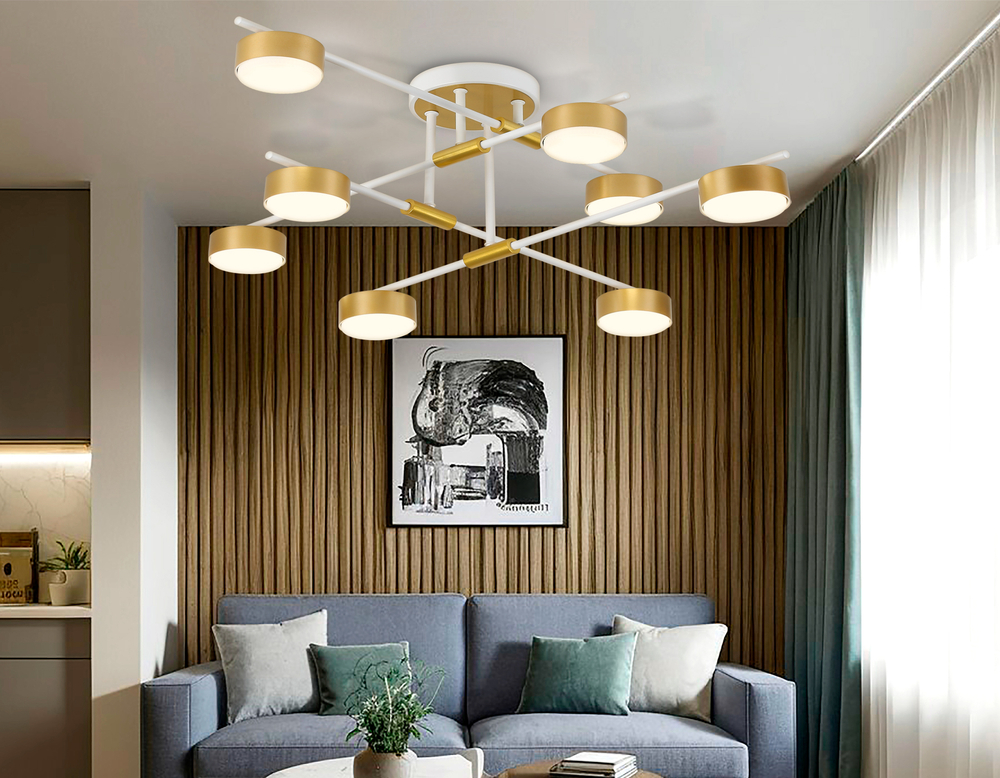 FL51751/8 WH/GD белый/золото GX53/8 max 12W 720*720*245