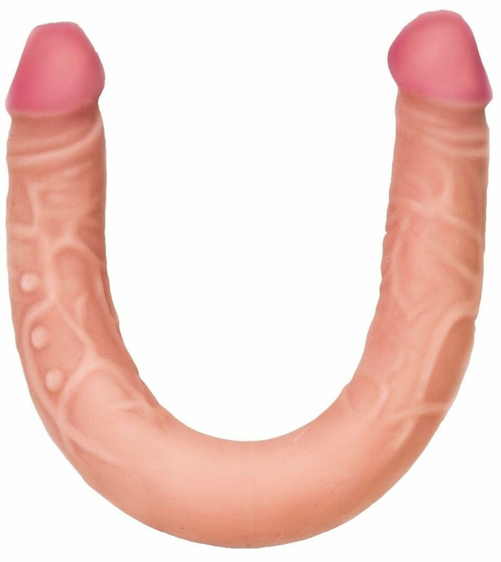Двусторонний фаллоимитатор из киберкожи - 47,7 см. (Цвет: телесный)