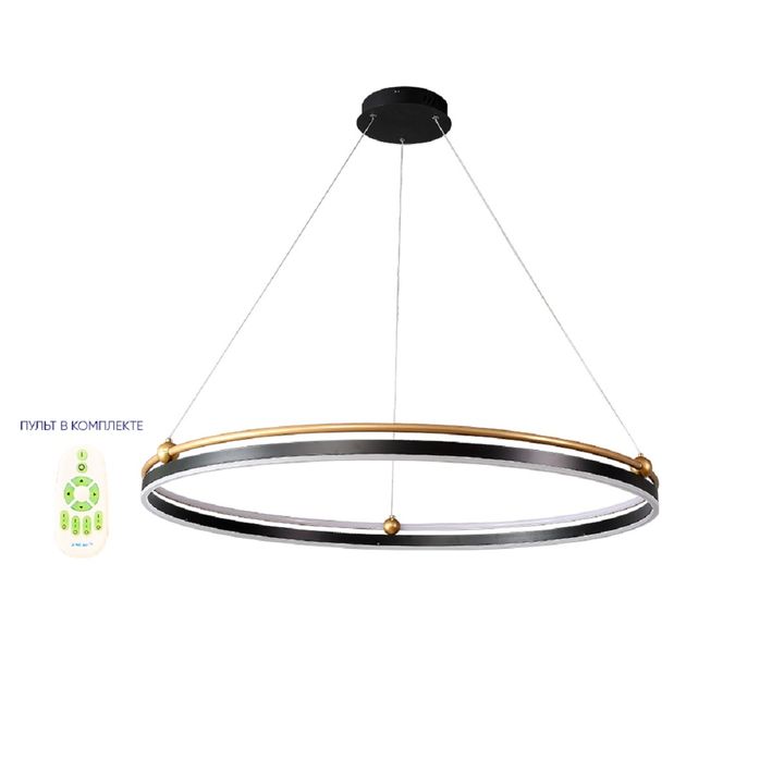 Подвесная люстра Crystal Lux FERNANDO SP88W LED D1000 BLACK/GOLD