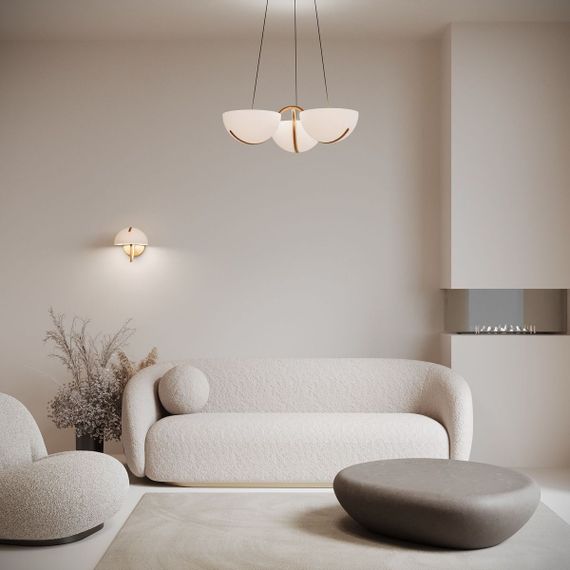 Подвесная светодиодная люстра Eurosvet Emisfero 50083/3 LED золото