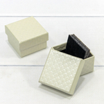 Коробка Ювелирная 5.5х5.5х3.5 см Набор 2 шт "Ромбики" (Бежевый)