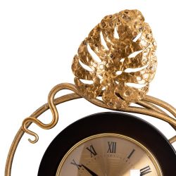 Часы настенные Monstera Deliciosa (Монстера) mini Каштан Амбер