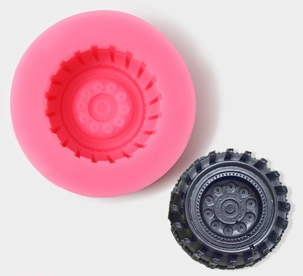 Молд силиконовый для заливки "Колесо" 6,5см