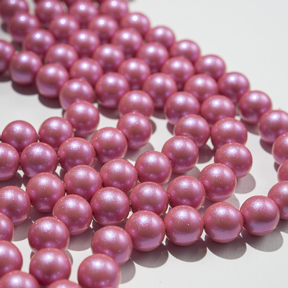 Жемчуг Майорка, оттенок "Hot Pink", шар 10мм, улучшенное покрытие