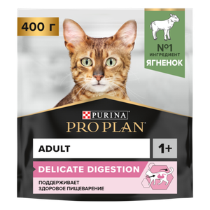 Сухой корм Pro Plan Delicate для кошек, при чувствительном пищеварении с ягненком