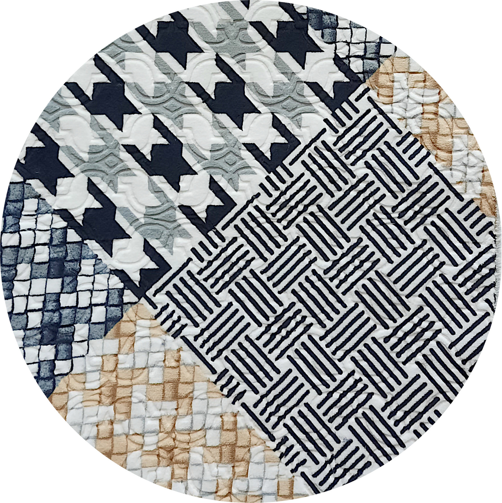 Набор ковриков для ванной и туалета, 60x100/50x60 см, цвет Черно-бежевый