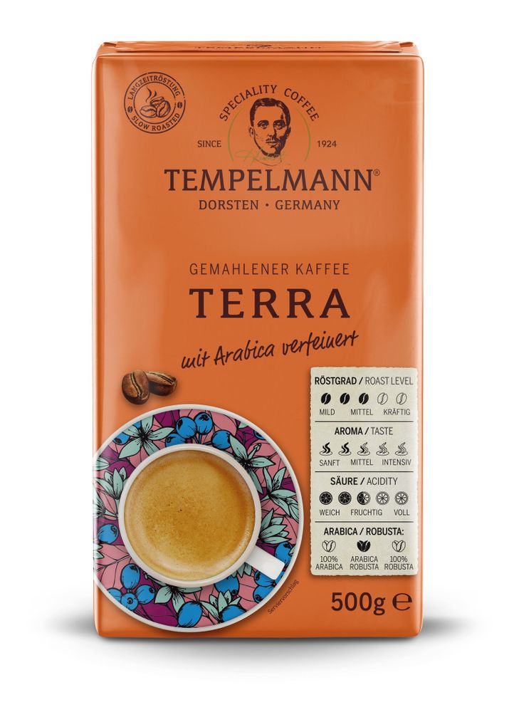 Кофе молотый Tеmpelmann Terra 500 г, 2 шт