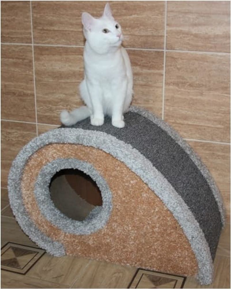 Когтеточка Нора для кошек, высота 40, основание 63*40, ковролин