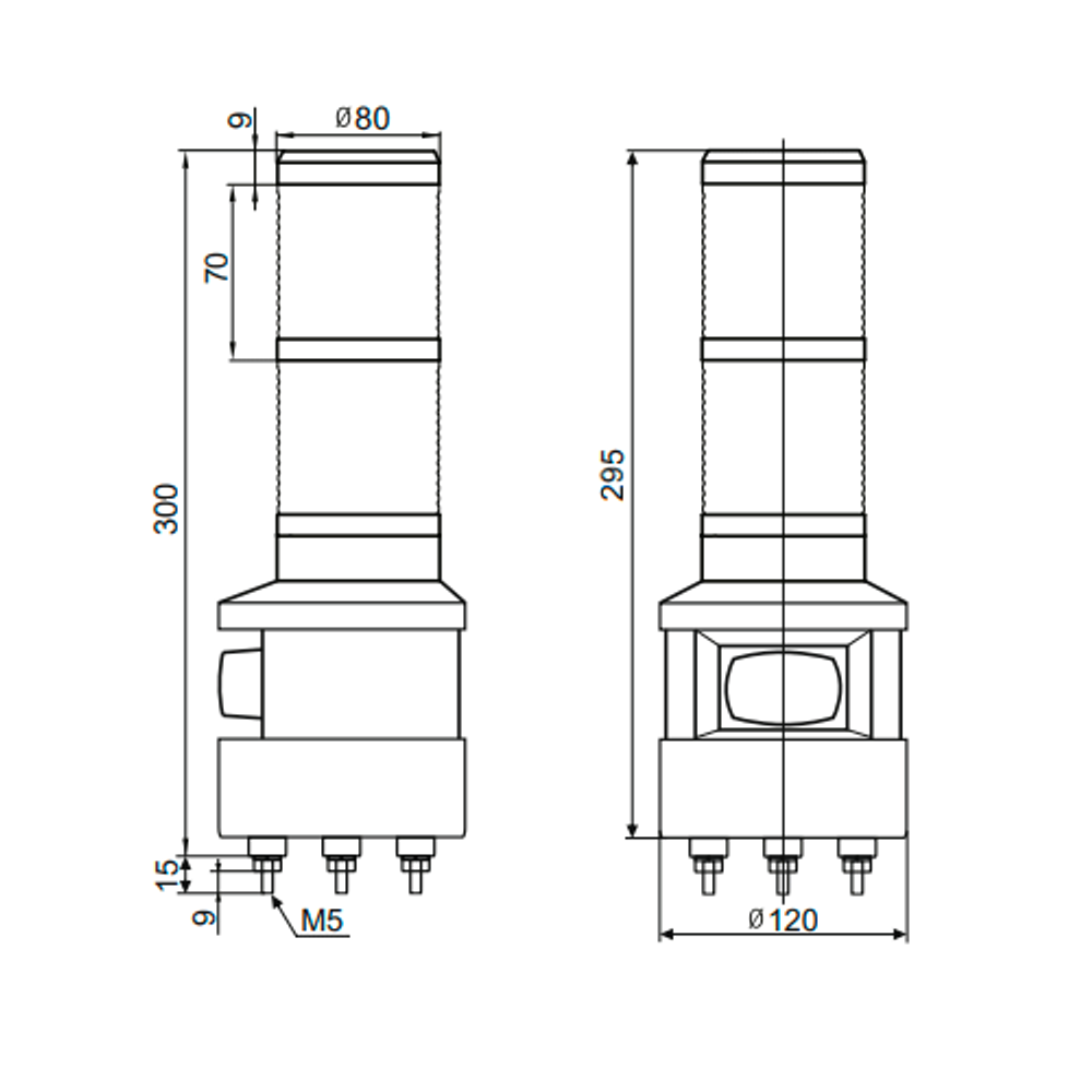 Светосигнальный маячок INNOCONT SFL100B-024-RG
