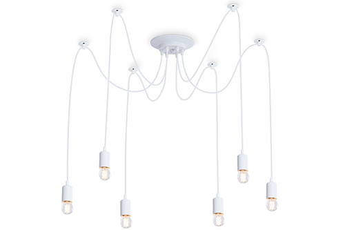Подвесная люстра в стиле лофт TR8177/6 WH белый E27*6 max 40W D630*910