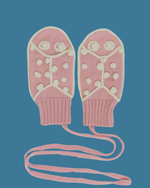 Розовые варежки «Божья коровка»