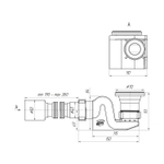 Сифон для душ. поддона 40*40 с гофрой 40*50 Ani "Бриг" Е615 АНИ пласт