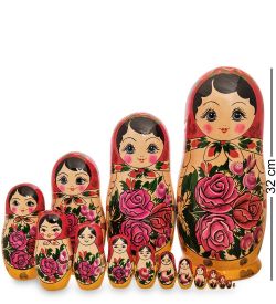 Народные промыслы МР-10/13 Матрешка 15-кукольная (Семеновская)