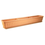 Балконный ящик АЛИЦИЯ 1000мм с поддоном Белая Глина (комплект 10 шт)