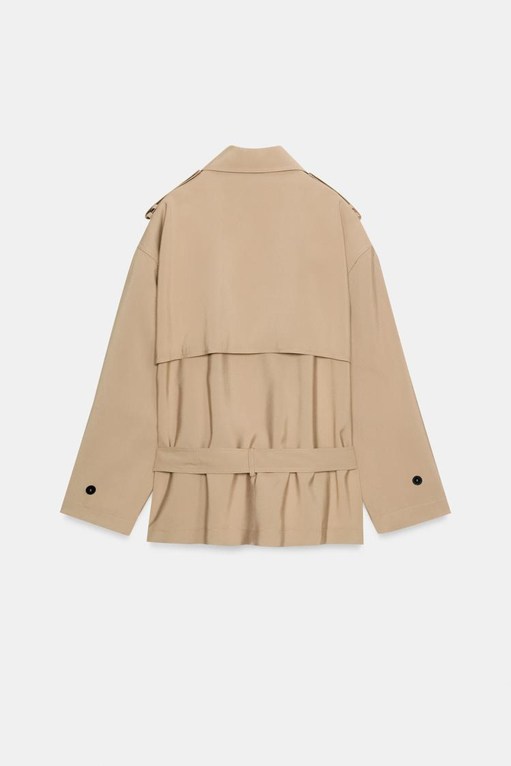 ZARA ТРЕНЧ ТРАНСФОРМЕР С ПОЯСОМ, СВЕТЛЫЙ ЖЕЛТО-КОРИЧНЕВЫЙ