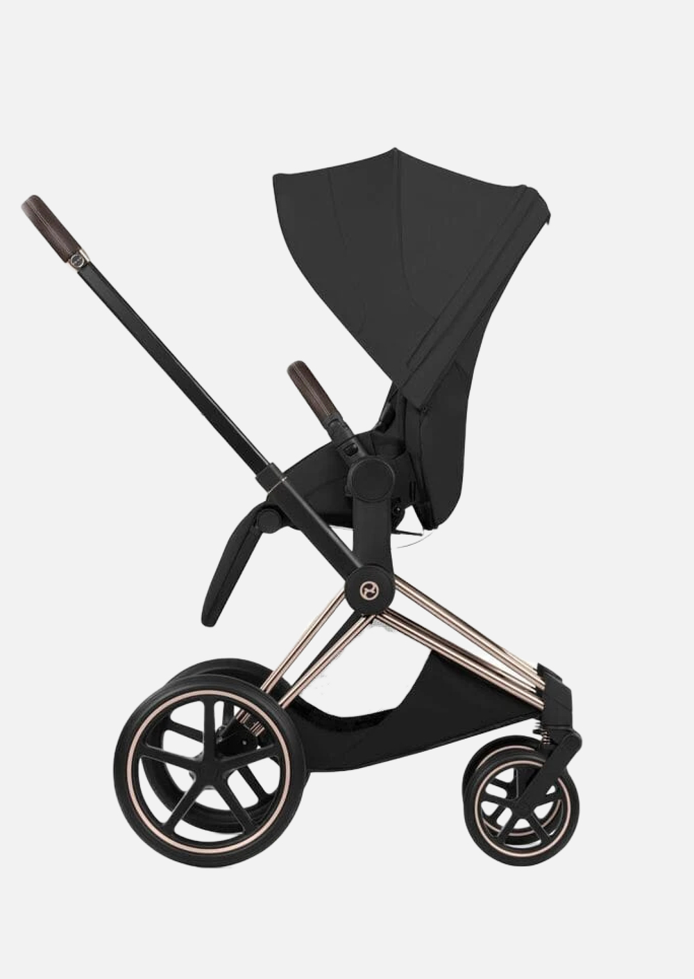 Cybex Priam 5 Style, в цвете Sepia Black (шасси Rose Gold) + автокресло Cybex Cloud G3