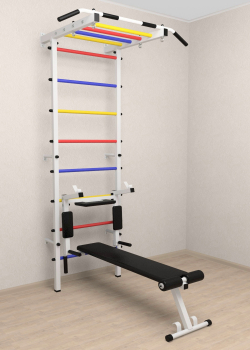 Шведская стенка Sv Pro рукоход 854 (Турник Pro рукоход/Брусья/стойка/Скамья)