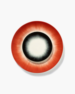 Набор обеденных тарелок De Off White/Red, 24 см (2 шт.)