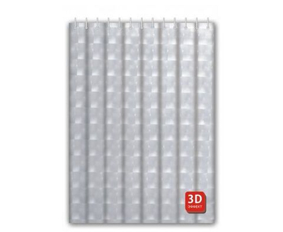 Штора для ванной комнаты Ridberg Ракушка PEVA 180 x 200 см (Clear)