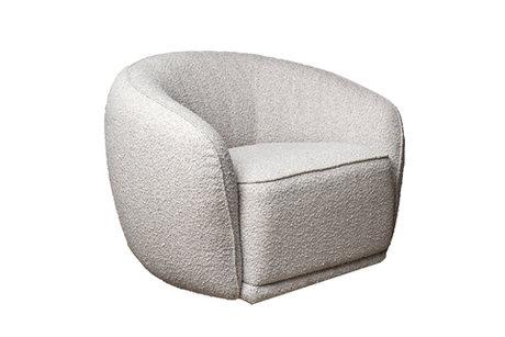 Кресло дизайнерское 92х82х69см Garda Decor Toulon бежевое букле