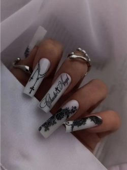 Lucky Rose Слайдеры наклейки для длинных ногтей 398