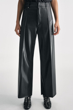 Брюки wide-leg из искусственной кожи — zw collection