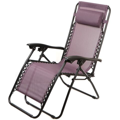 Шезлонг пляжный складной, металл, 165х65х110 см, 100 кг, 2 положения спинки, фиолетовый, Green Days