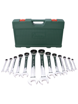 166513MB комплект трещоточных комбинированных ключей, 8-32 мм, 13 шт