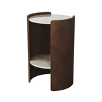 Столик Lagom Stone D 43 см высота 64 см (камень OV, орех)