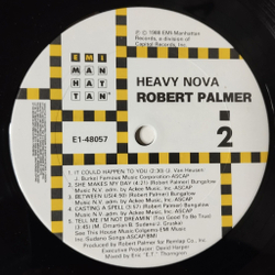 Винтажная виниловая пластинка LP Robert Palmer Heavy Nova (USA 1988)