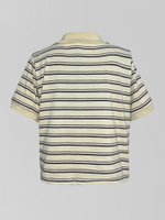 Футболка JL 625 укороченная в полоску с воротником
