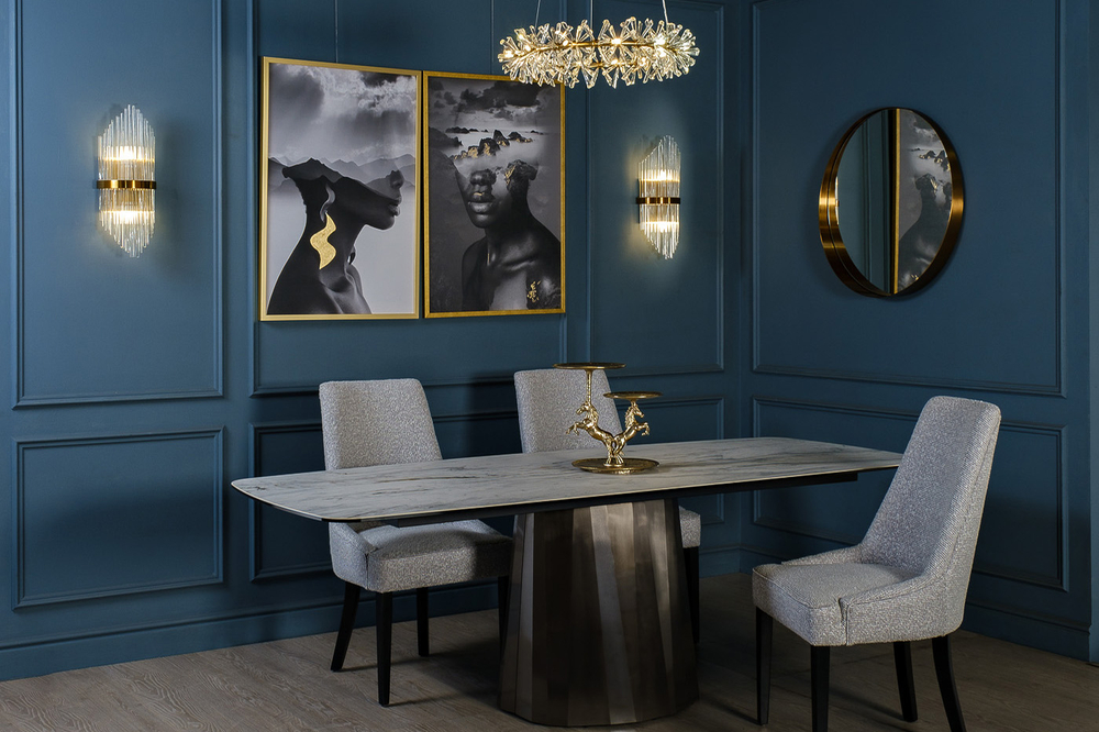 Люстра подвесная латунь, стекло прозр. d60см Garda Decor