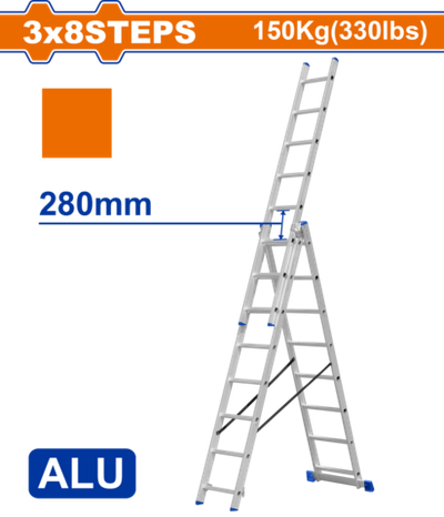 Выдвижная лестница из 3 секций
