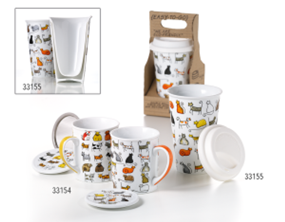 Кружка с крышкой "Додо и Бобо"