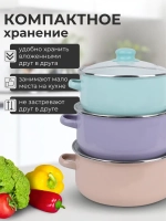 Набор эмалированных кастрюль 5 шт.
