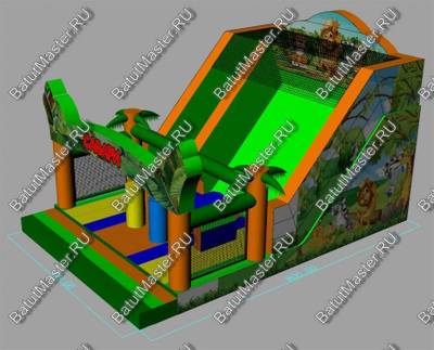 Коммерческий надувной батут "Мир сафари"