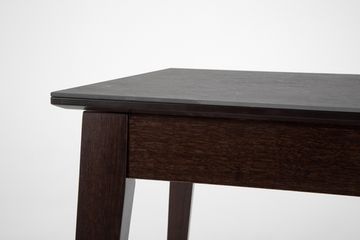 Стол Франк-М (дуб/нога венге/столешница керамика черный мрамор)