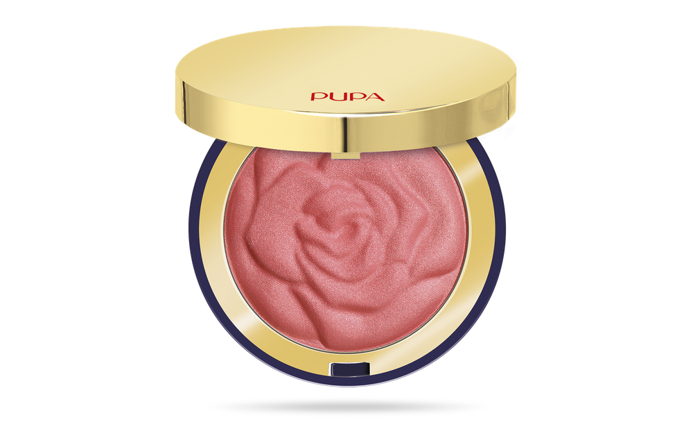 Pupa Тестер Румяна для лица Winter Blooming, подсвечивающие, с нежным ароматом розы, тон №001, Сияющий розовый