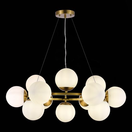 SLE1191-203-12 Светильник подвесной Золотистый/Белый E27 12*60W FRATTA