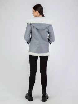 Дубленка авиатор натуральная с капюшоном