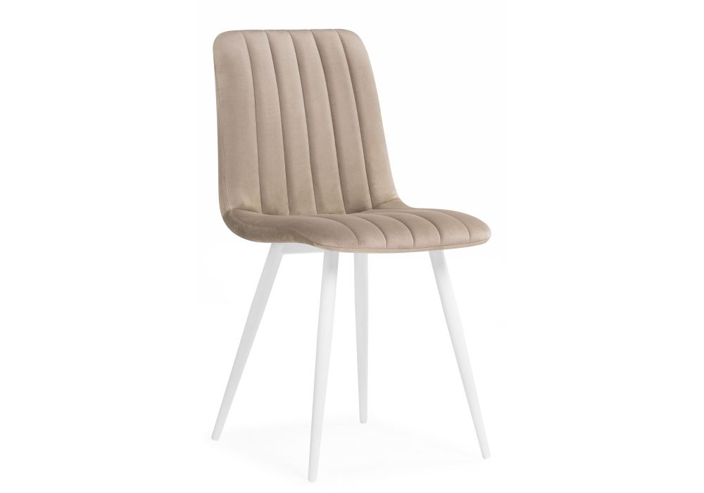 Стул на металлокаркасе Дани бежевый / белый