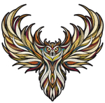 Деревянный, фигурный пазл EWA Мудрая Сова S 21x22 см