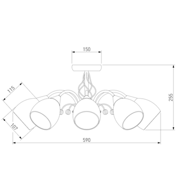 Потолочная люстра 8*Е27 30026/8 золото Gabriella Eurosvet