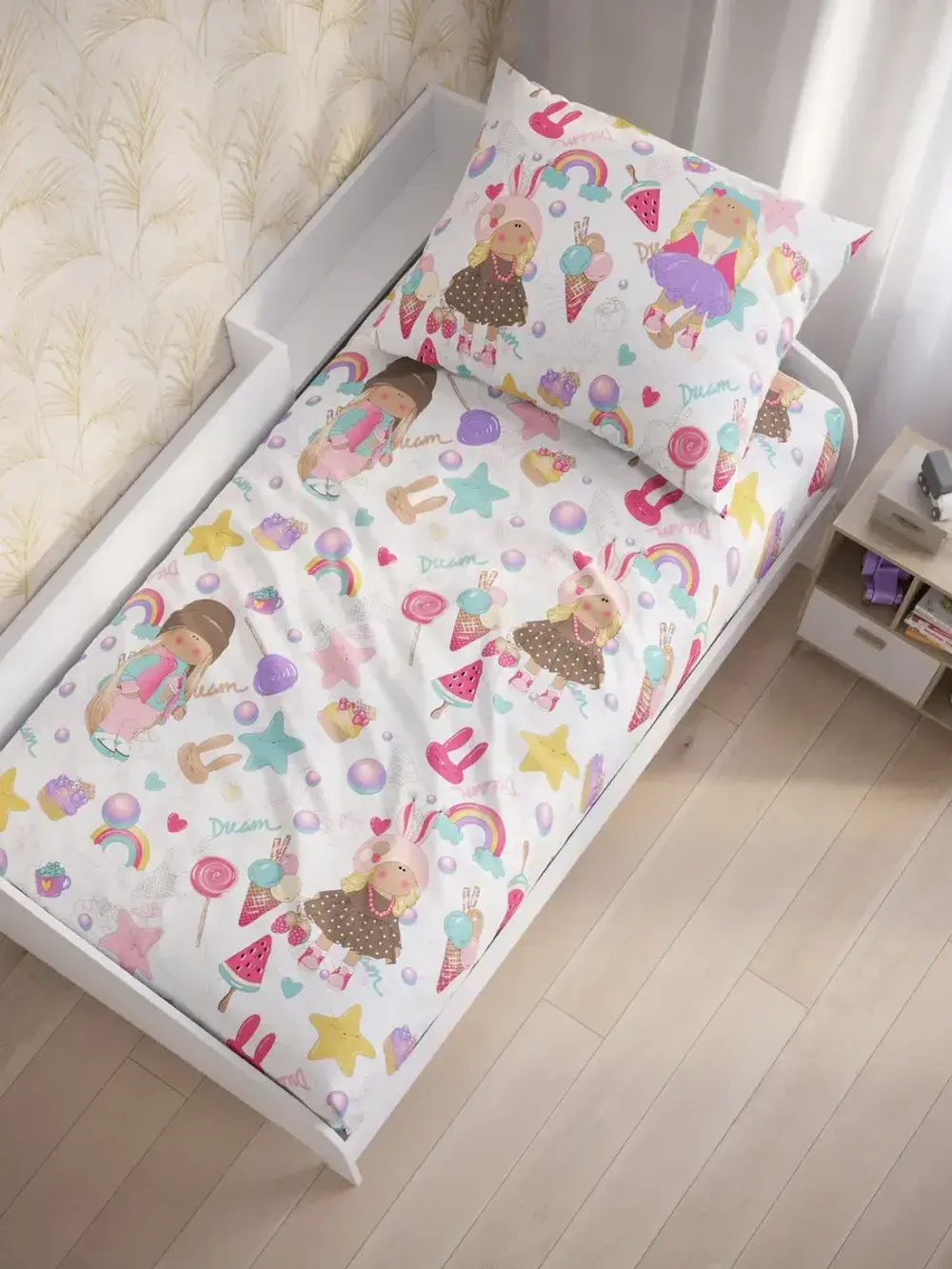 Простынь бязь Сказка "Сластена" 150x215 см