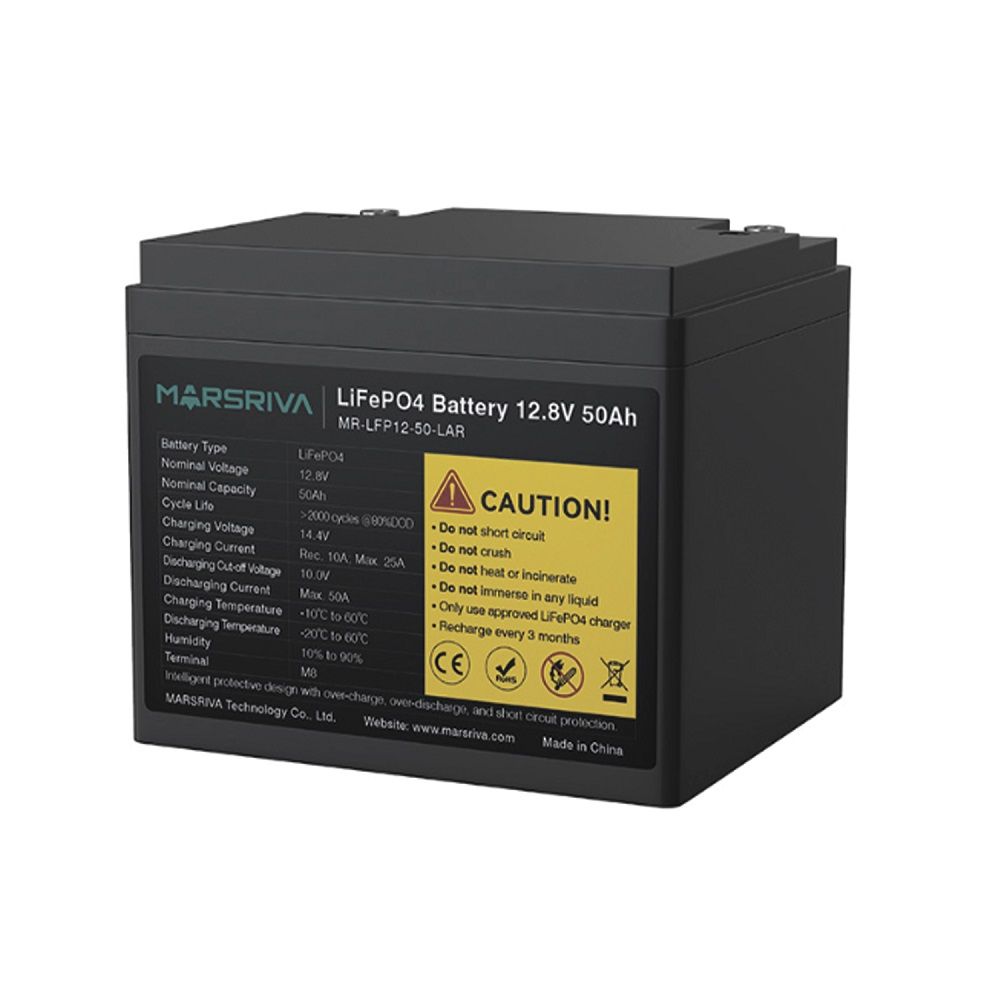 Аккумулятор LiFePO4 MR-LFP12-50-LAR (12В 50А/ч)