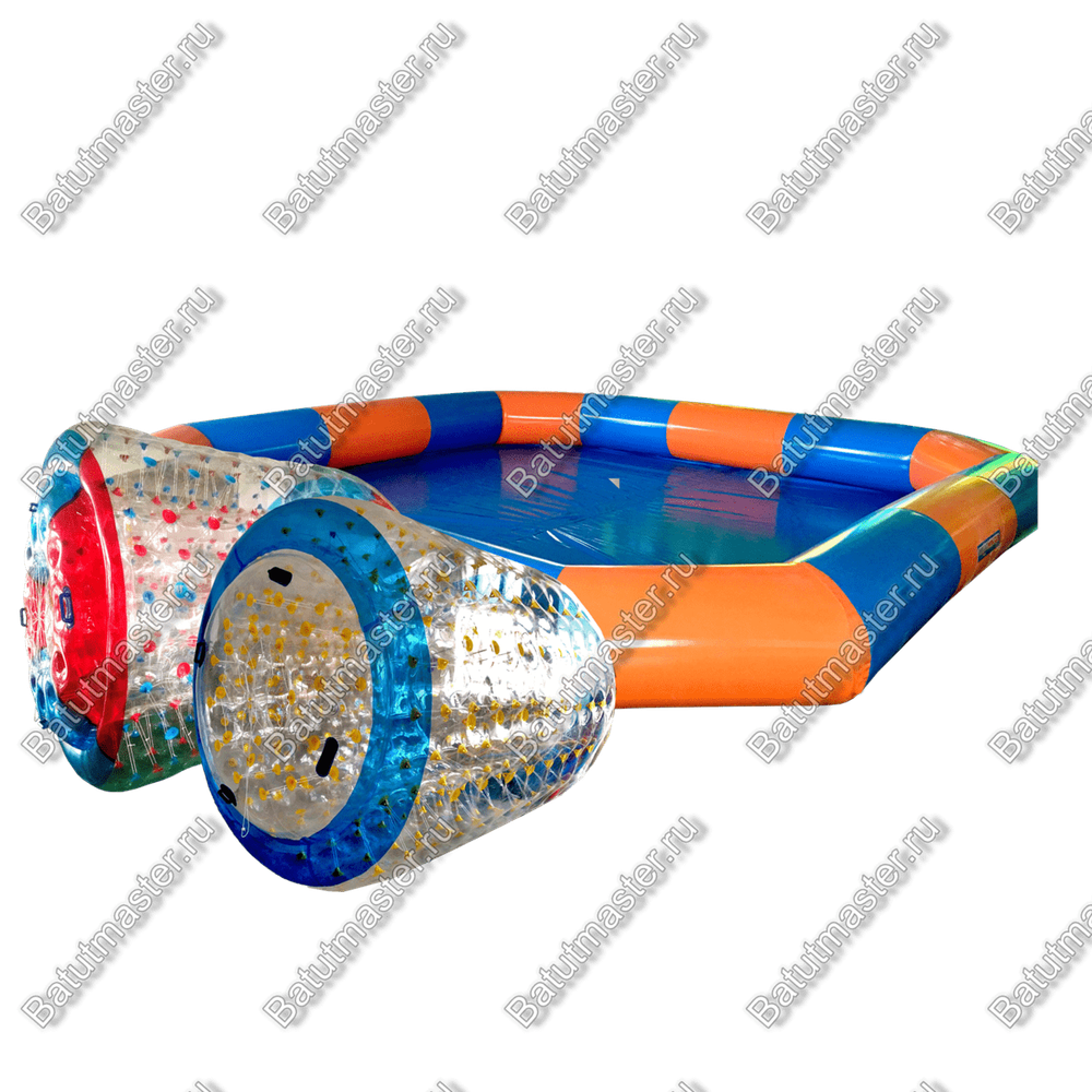 Бизнес-набор: Бассейн 7*7 м (1 шт), Водный роллер ПВХ (3 шт),насос (1 шт)