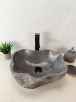 Раковина из речного камня RS-65969 45х36х15 из натурального камня