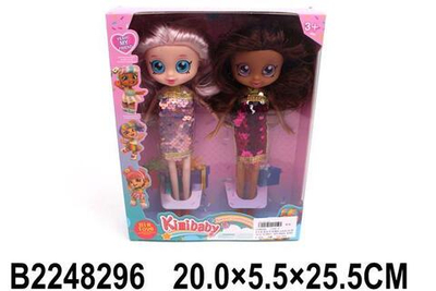 Кукла тип Модница 2шт 25см, коробка 194-1