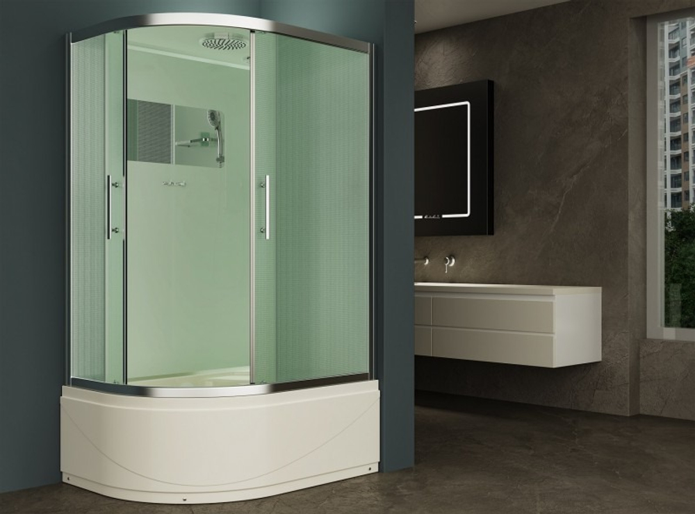 Душевая кабина Esbano (Эсбано) EST-129CRB R, с высоким поддоном, 120x90x210